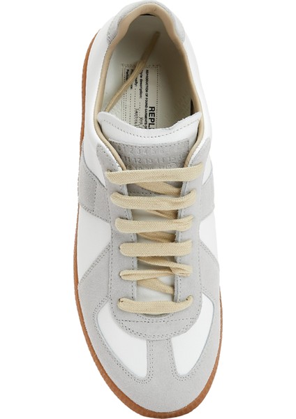 Replica Beyaz Gri Kadın Deri Sneaker fırsatları