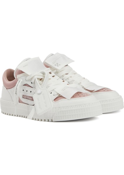 Pembe Beyaz Logo Detaylı Kadın Deri Sneaker fiyatları