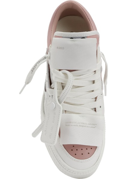 Pembe Beyaz Logo Detaylı Kadın Deri Sneaker fırsatları