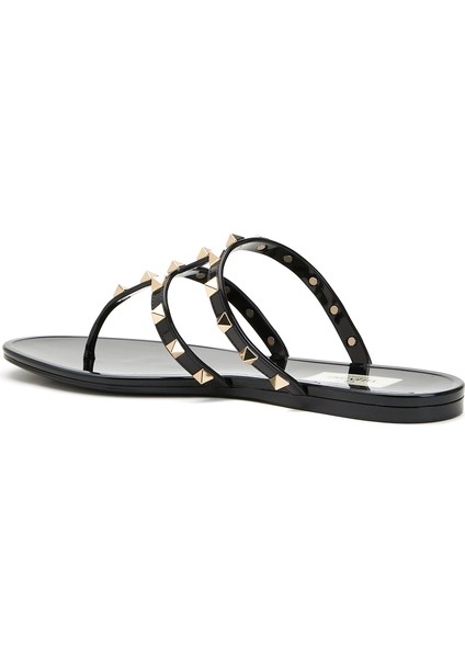 Rockstud Siyah Kadın Plaj Terliği modelleri