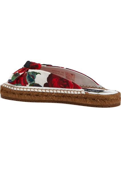 Kırmızı Beyaz Kadın Espadril modelleri