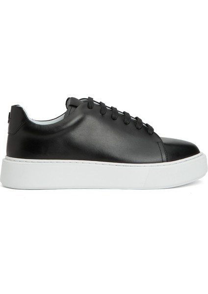 Siyah Kadın Deri Sneaker
