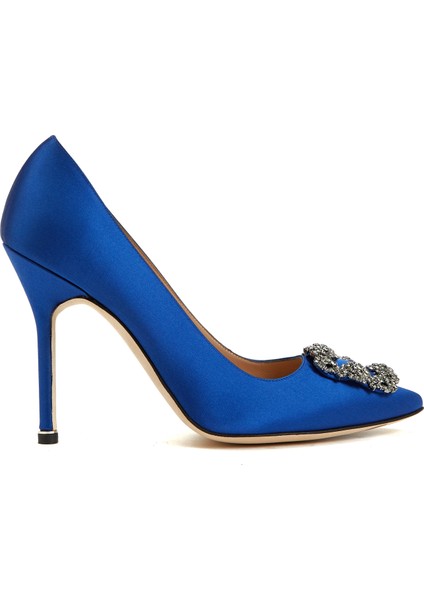 Hangisi Saks Taşlı Tokalı Saten Stiletto