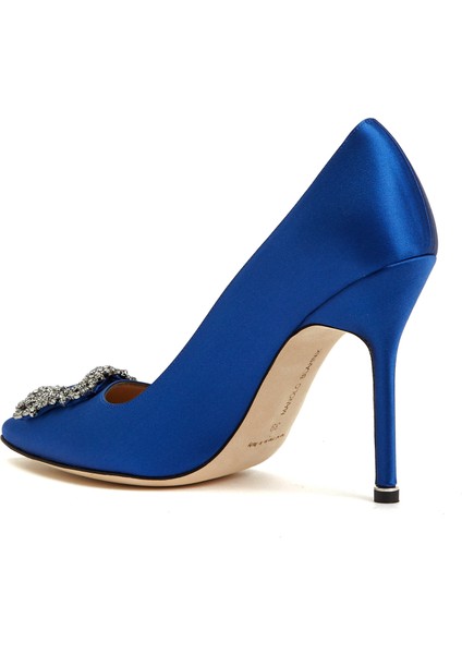Hangisi Saks Taşlı Tokalı Saten Stiletto modelleri