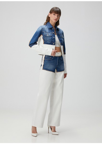 Petit Grand Mavi Beyaz Denim Ceket fiyatları