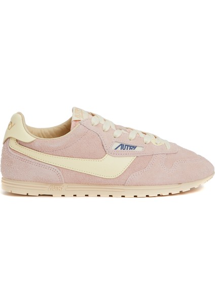 Açık Pembe Kadın Deri Sneaker