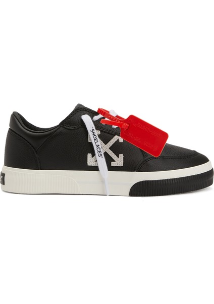 Siyah Beyaz Kadın Deri Sneaker