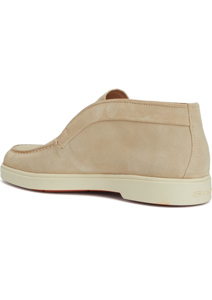 Açık Bej Kadın Deri Loafer modelleri