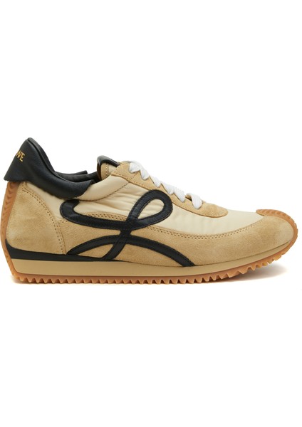 Flow Runner Siyah Gold Kadın Deri Sneaker