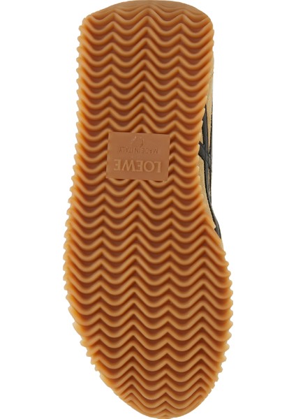 Flow Runner Siyah Gold Kadın Deri Sneaker