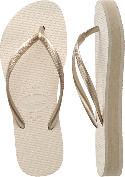 Slim Flatform Gold Kadın Plaj Terliği