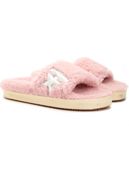Pembe Logolu Kadın Peluş Terlik fiyatları