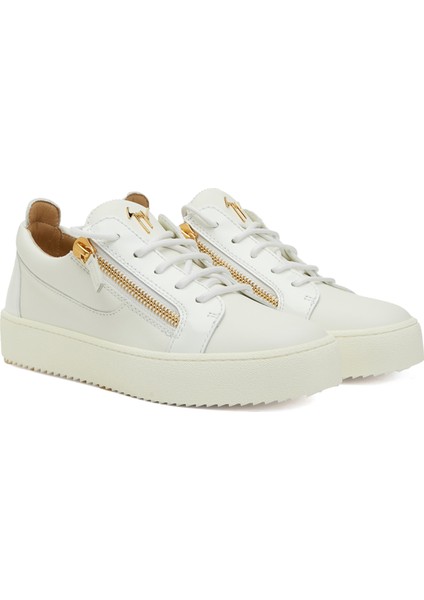 Beyaz Logolu Kadın Deri Sneaker fiyatları