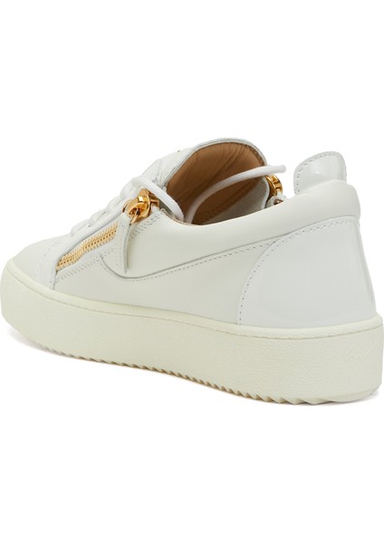 Beyaz Logolu Kadın Deri Sneaker modelleri