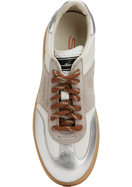 Beyaz Gri Kadın Deri Sneaker fırsatları