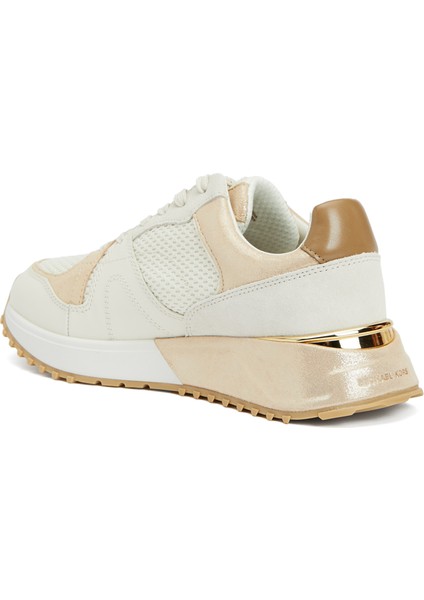 Krem Kadın Deri Sneaker
