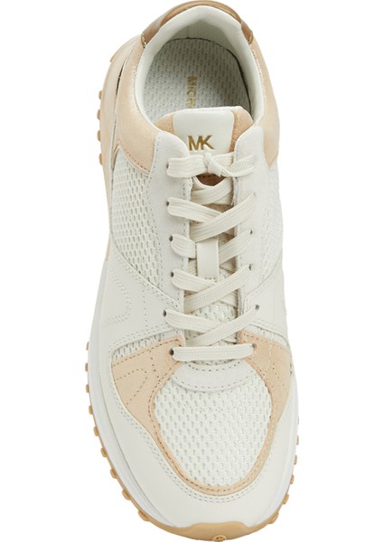 Krem Kadın Deri Sneaker