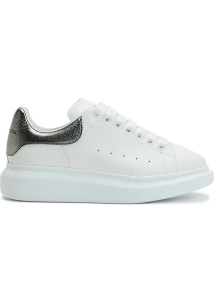 Oversize Beyaz Kadın Deri Sneaker
