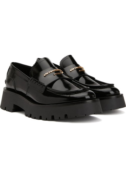 Carter Siyah Kadın Deri Loafer