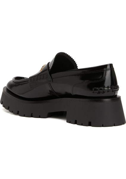 Carter Siyah Kadın Deri Loafer