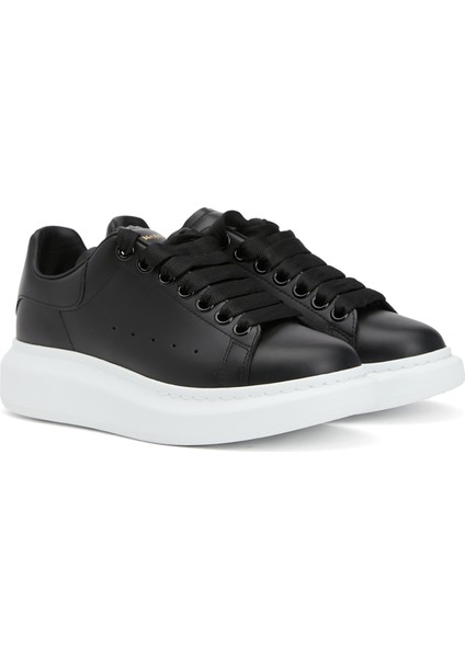 Oversized Siyah Kadın Deri Sneaker