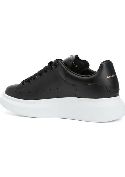Oversized Siyah Kadın Deri Sneaker
