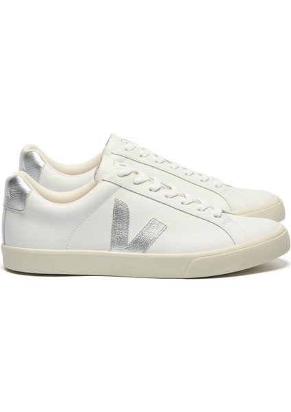 Esplar Beyaz Silver Kadın Deri Sneaker