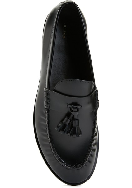 Siyah Kadın Deri Loafer