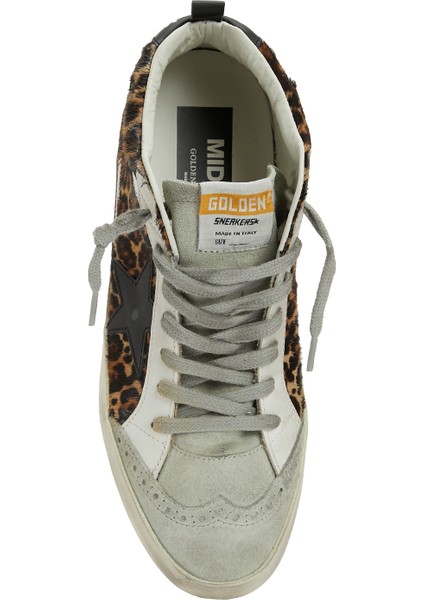 Mid Star Leopar Desenli Kadın Sneaker fırsatları