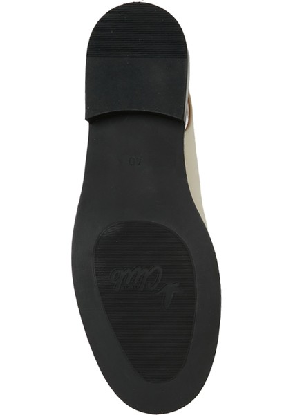 Ekru Kadın Deri Slingback Loafer indirimleri