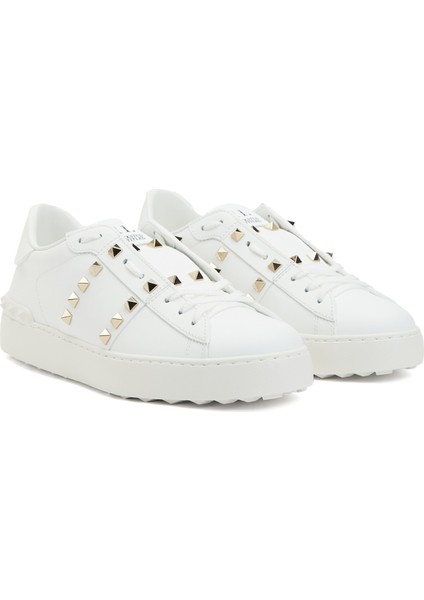 Rockstud Beyaz Kadın Deri Sneaker fiyatları