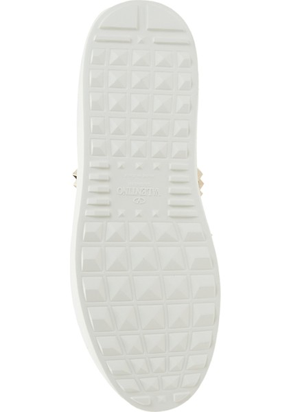 Rockstud Beyaz Kadın Deri Sneaker indirimleri