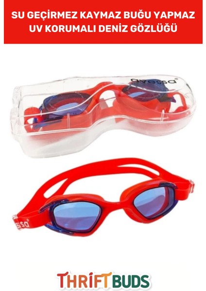 Renkli Ayarlanabilir Deniz Gözlüğü, Su Geçirmez, Uv Koruma, Silikon ve Plastik Malzeme