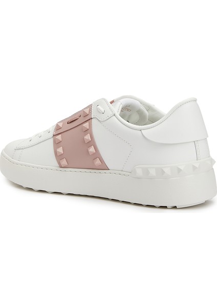 Rockstud Pembe Beyaz Kadın Deri Sneaker modelleri
