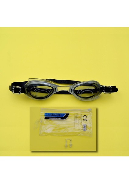 Esnek Burunlu Çantalı Yüzücü Gözlüğü, Siyah, Rahat ve Konforlu Kullanım