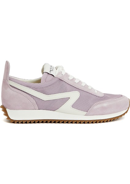 Retro Lila Kadın Deri Sneaker