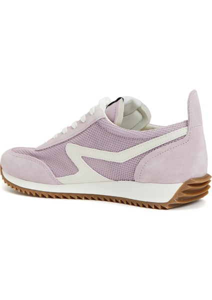 Retro Lila Kadın Deri Sneaker