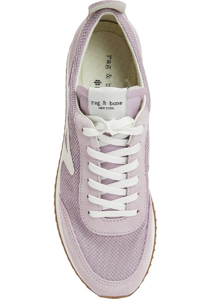 Retro Lila Kadın Deri Sneaker