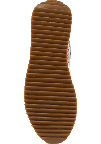 Retro Lila Kadın Deri Sneaker
