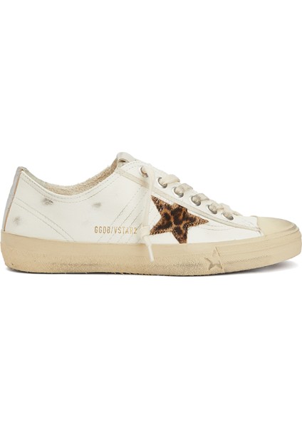 V-Star Ltd Krem Kadın Deri Sneaker