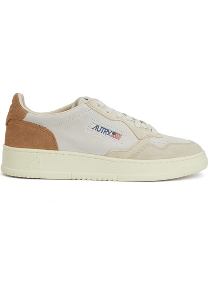 Medalist Bej Kahve Kadın Deri Sneaker