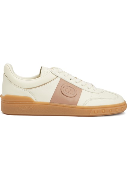 Upvillage Crosta Ekru Pembe Kadın Deri Sneaker