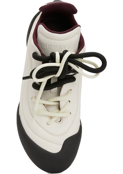 Beyaz Siyah Kadın Deri Sneaker fırsatları