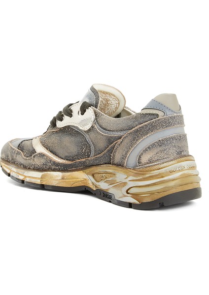 Dad Star Koyu Haki Kadın Deri Sneaker