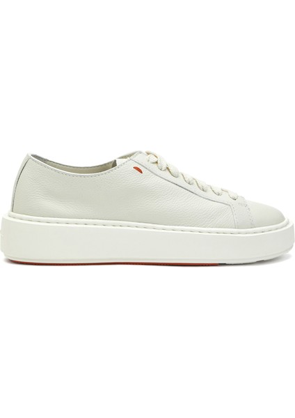 Beyaz Kadın Deri Sneaker