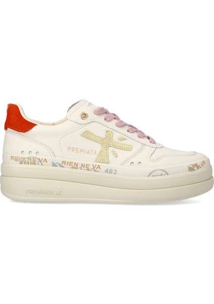 Micol Beyaz Kadın Deri Sneaker