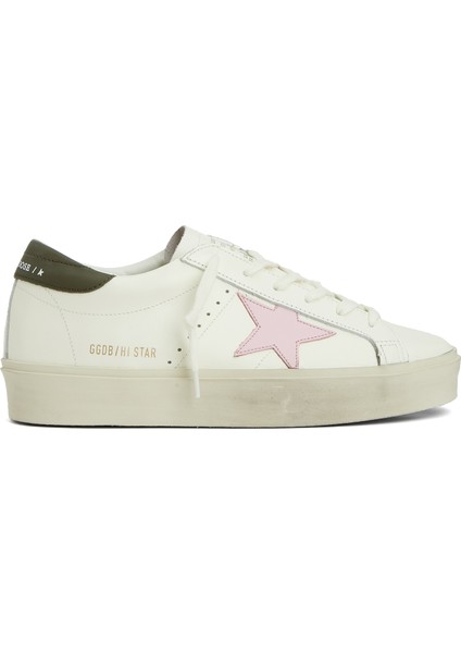 Hı Star Beyaz Kadın Deri Sneaker