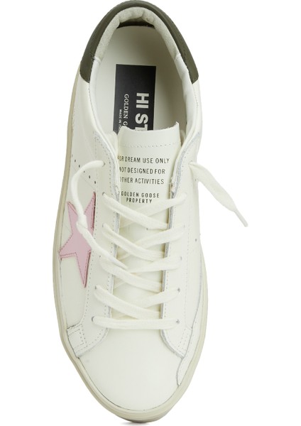 Hı Star Beyaz Kadın Deri Sneaker fırsatları