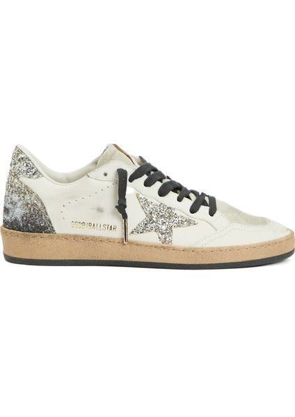 Ball Star Beyaz Gold Kadın Deri Sneaker