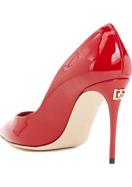 Mercan Logo Detaylı Deri Stiletto modelleri
